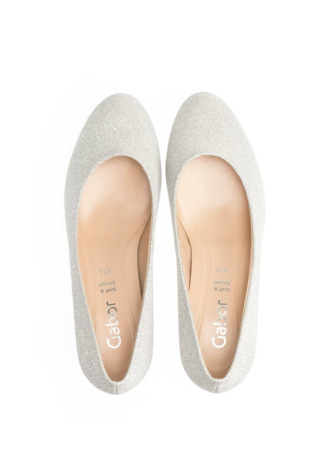 Gabor Silberne Klassische Heels