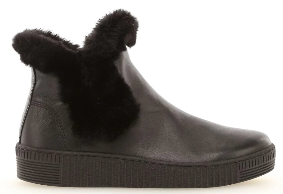 Gabor 33.737-27 - Stiefelette Plateau Glattleder Schwarz