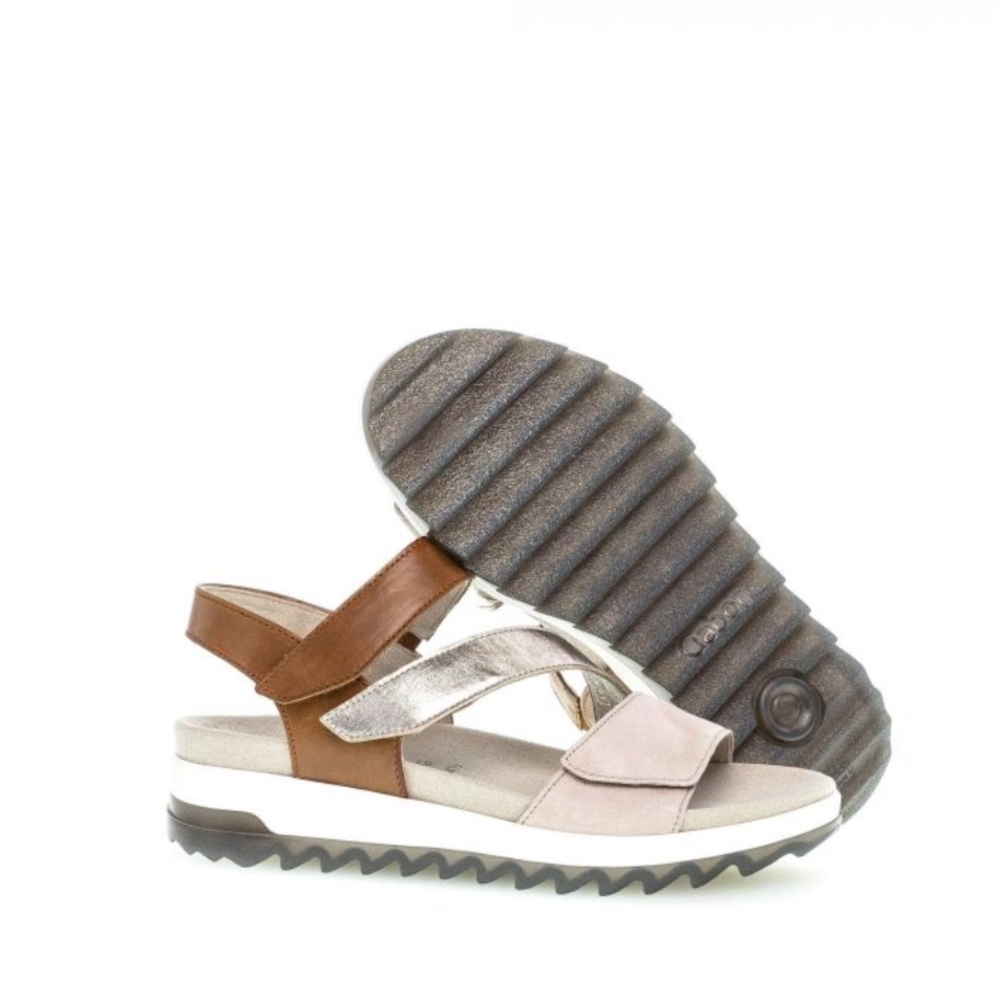 Gabor 46742.54 - Beiges Wildleder Und Braunes Leder