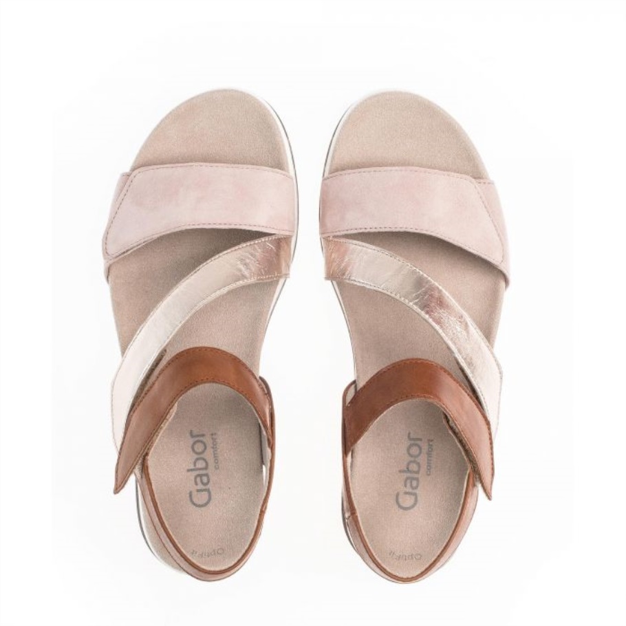 Gabor 46742.54 - Beiges Wildleder Und Braunes Leder