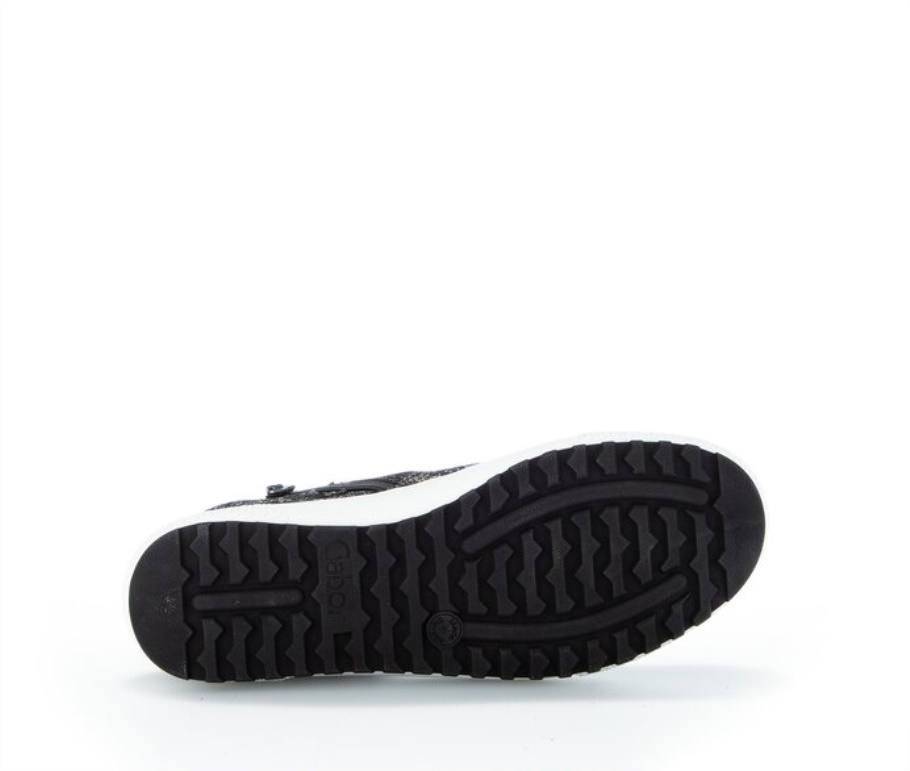 Gabor 73754.37 - Schwarzes Metallic-Wildleder