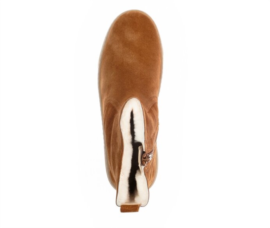 Gabor 73775.14 - Cognacfarbenes Shearling-Veloursleder
