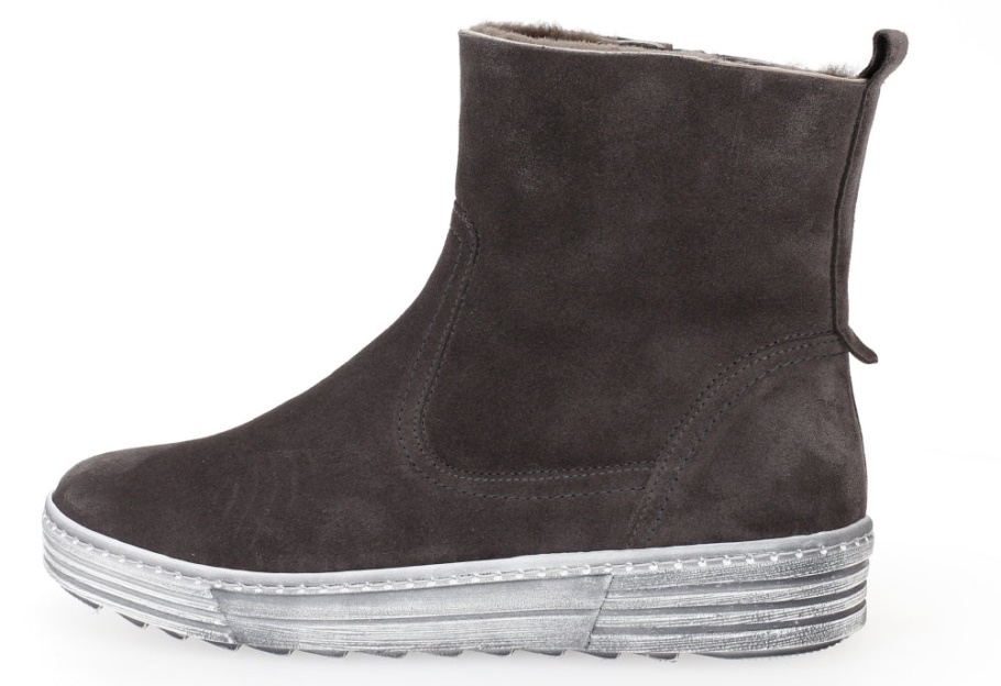 Gabor 73775.19 - Graues Lammveloursleder