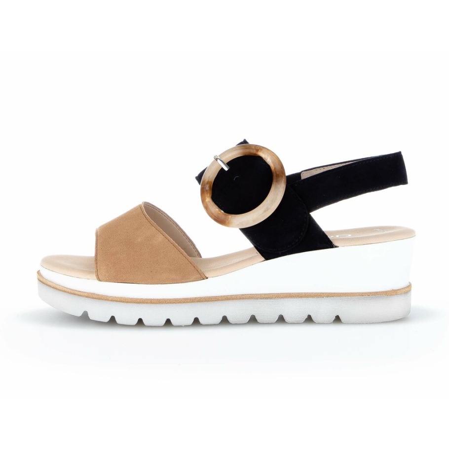 Gabor 84645-16 - Taupeschwarzes Wildleder