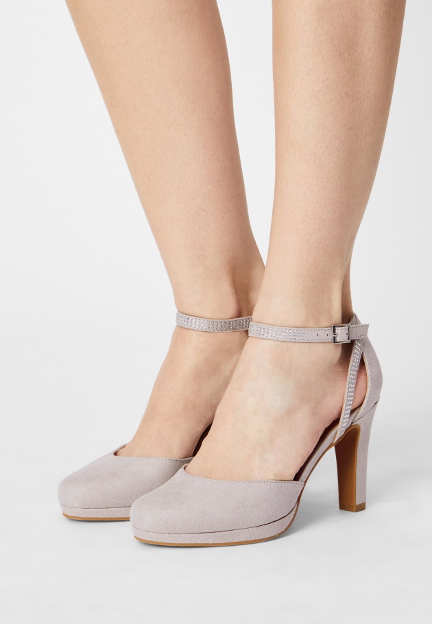 Hellgraue Gabor-Plateau-Heels