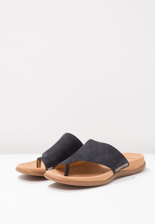 Gabor Nachtblaue T-bar Sandalen