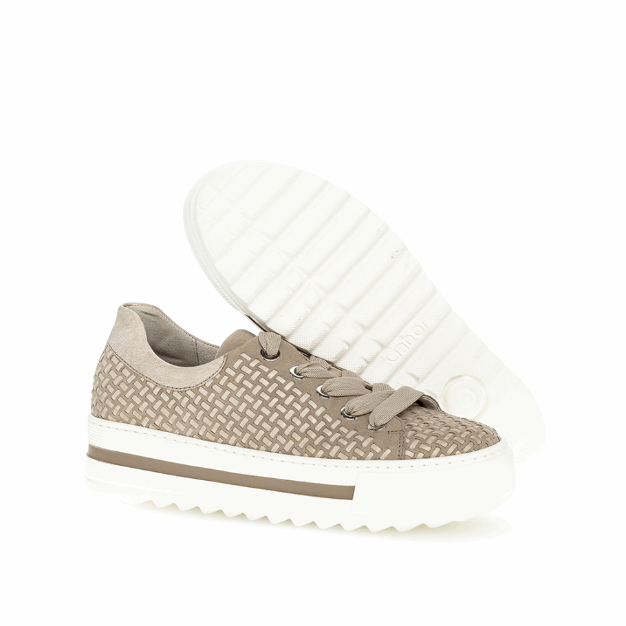 Beige Gabor-Plateau-Sneaker