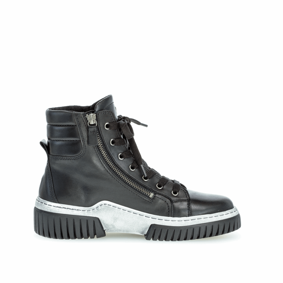 Schwarzer Gabor-Sneaker-Stiefel