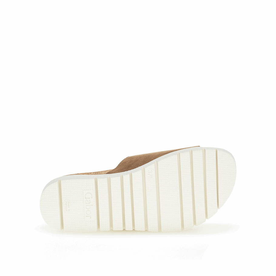 Karamellfarbene Gabor-Slipper-Sandale