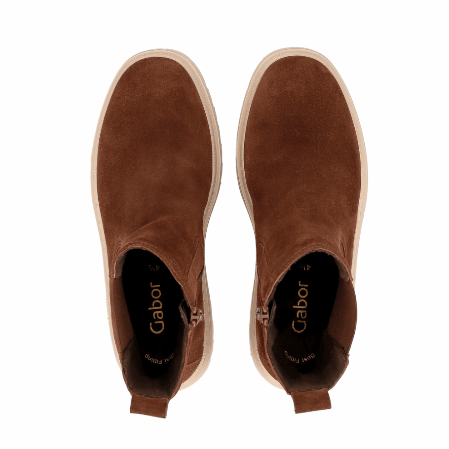 Chelsea Lug Stiefelette Whisky Gabor
