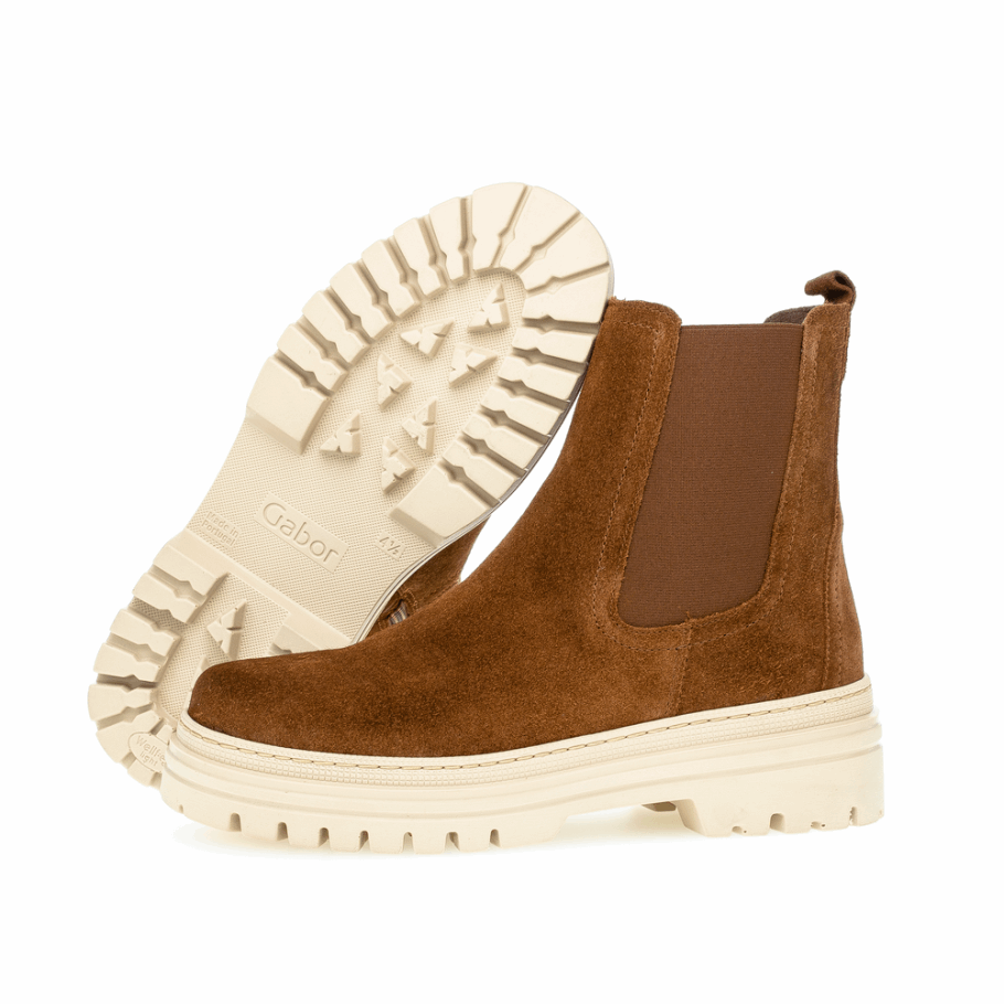 Chelsea Lug Stiefelette Whisky Gabor