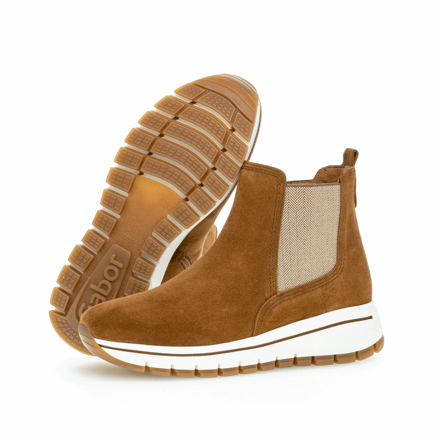 Cognac Gabor Keilstiefelette