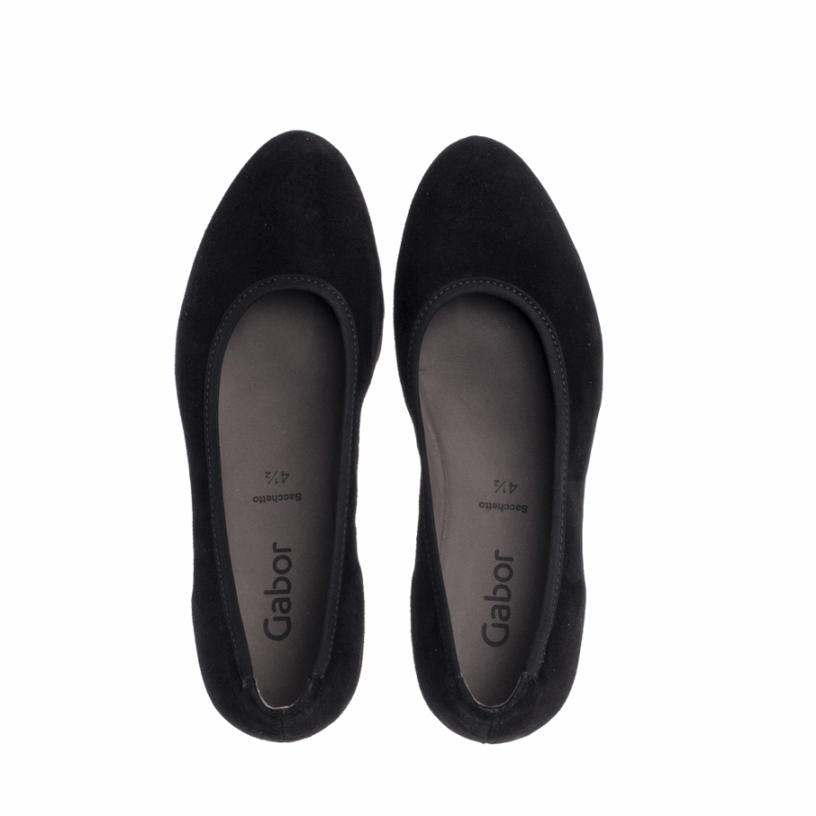 Gabor Schwarze Pumps Mit Sacchetto-Keilabsatz