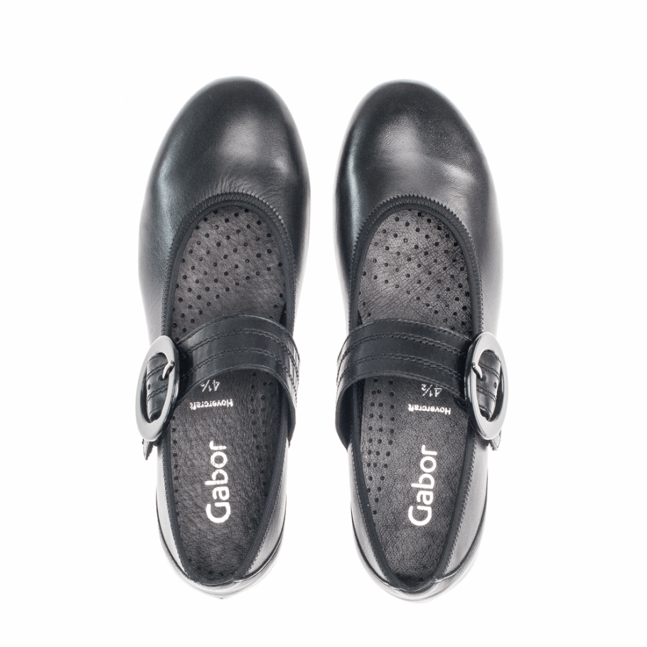 Gabor Schwarze Schildkrötenschnalle Mary Jane