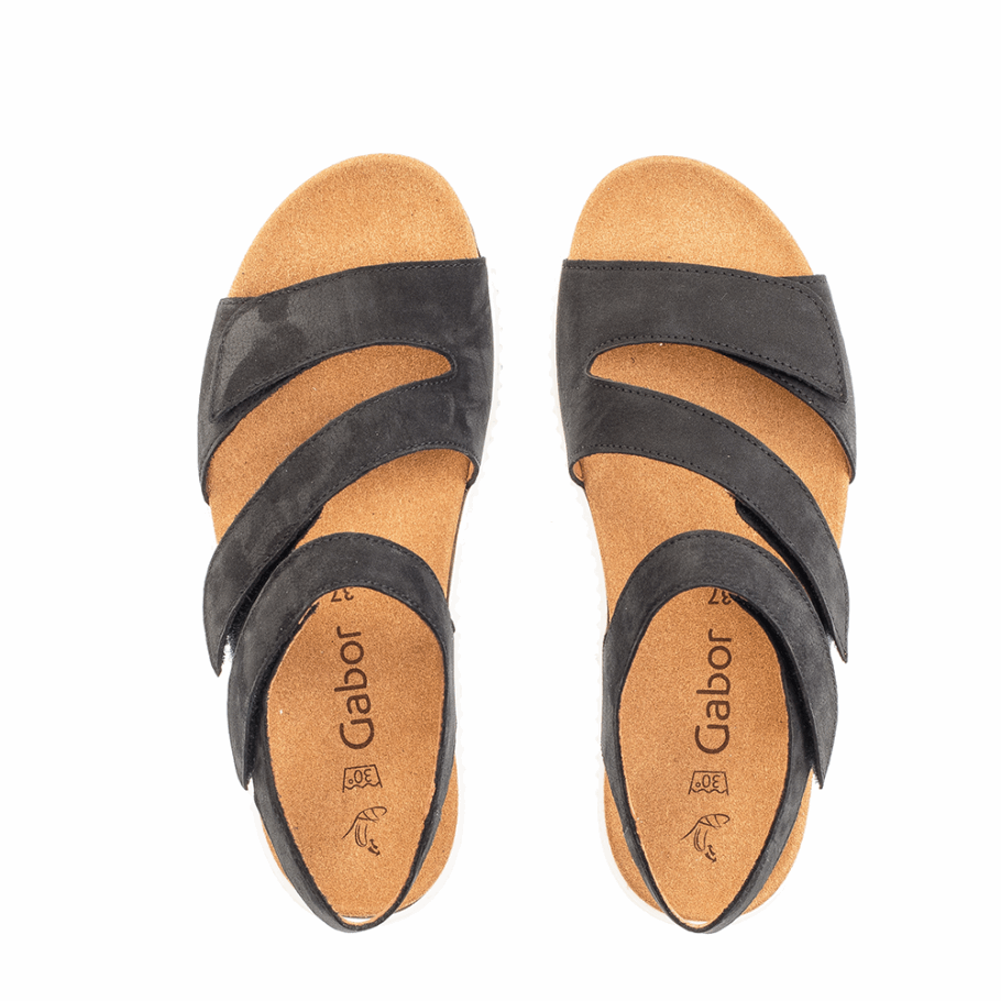 Gabor Nachtblaue Sandale Mit Knöchelriemen