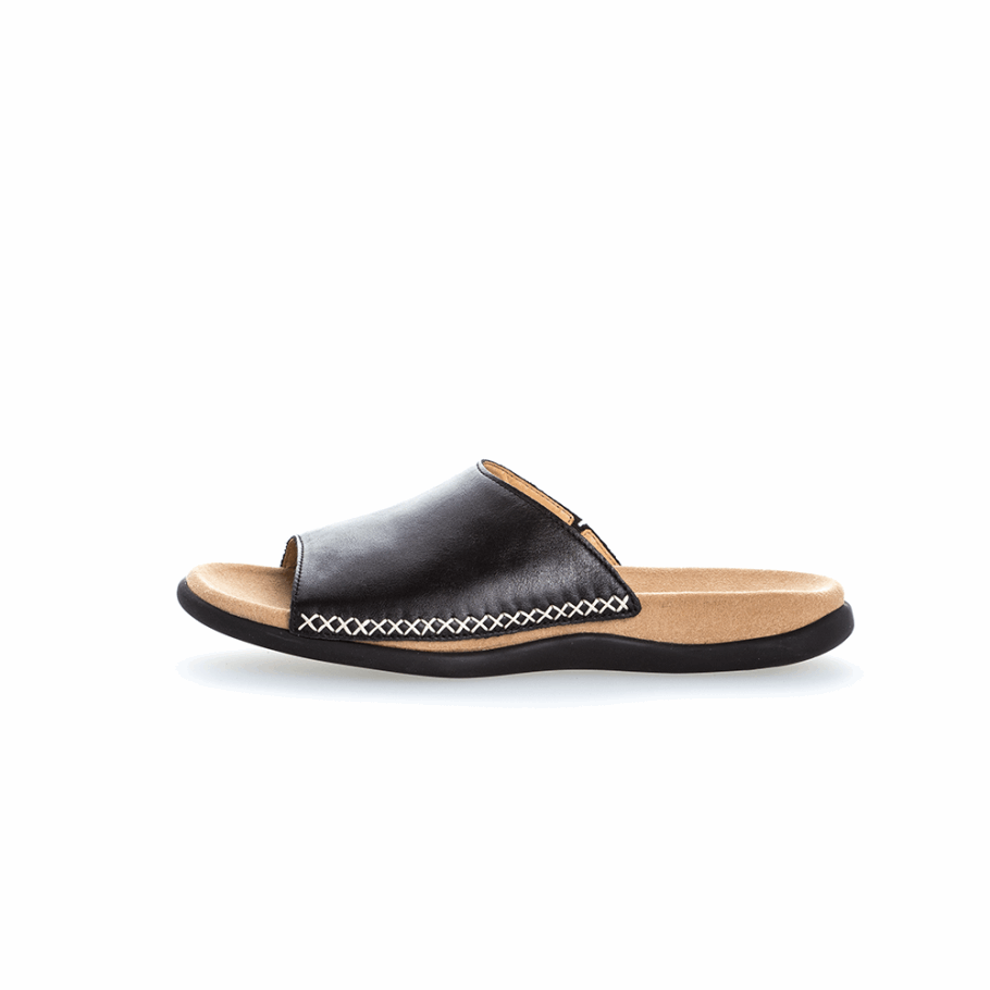 Gabor Slipon Sandale Schwarz