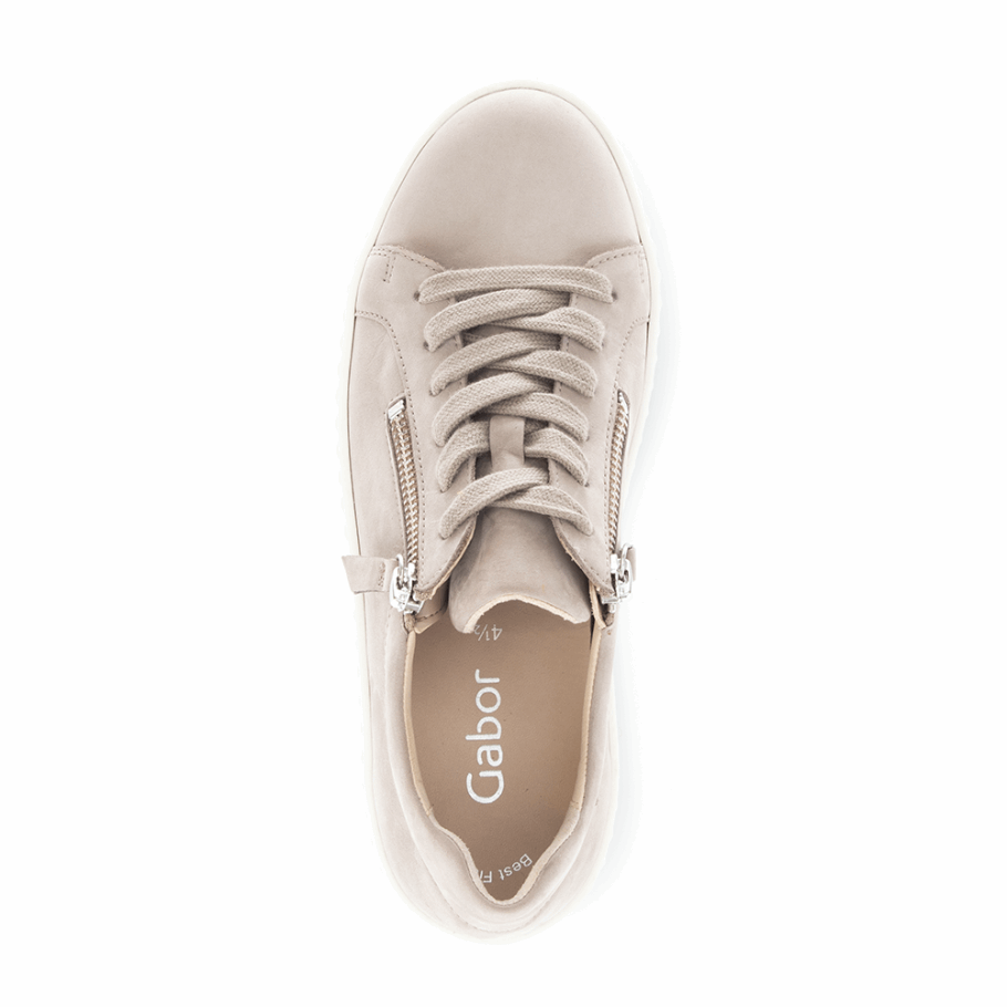 Plateau-Sneaker Aus Leinen Gabor