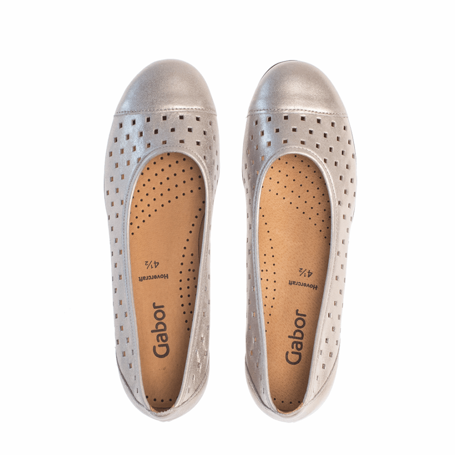 Leistung Ballerina Gabor Metallic Gold