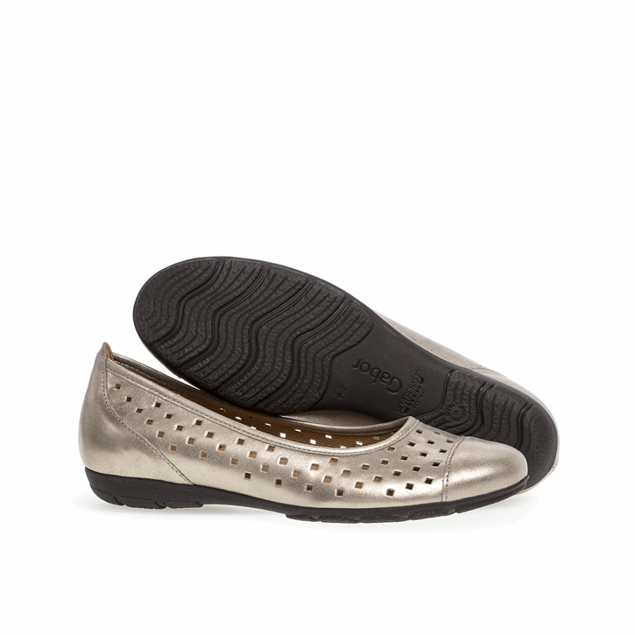 Leistung Ballerina Gabor Metallic Gold
