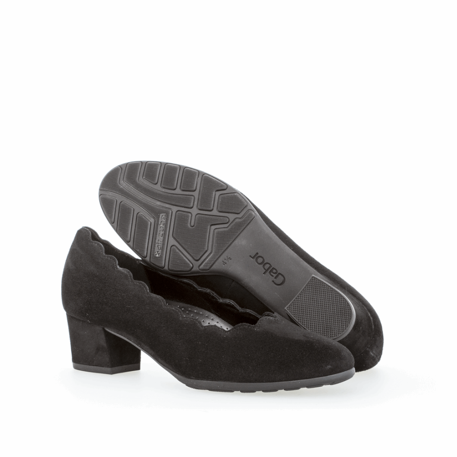 Vamp-Pumps Mit Wellenschliff Gabor Schwarz