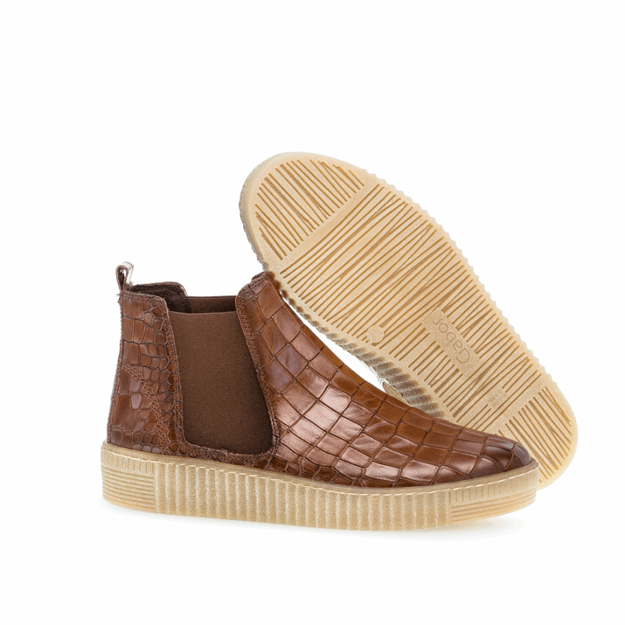 Whiskey Kroko Chelsea Sneaker Gabor