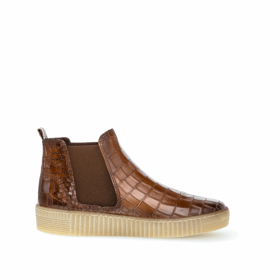 Whiskey Kroko Chelsea Sneaker Gabor