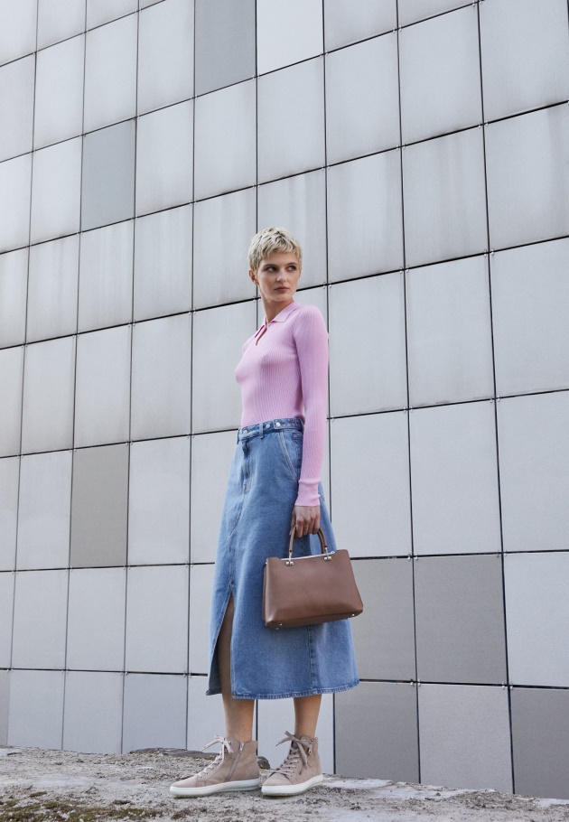 Gabor Dunkelgraue High-Top-Sneaker