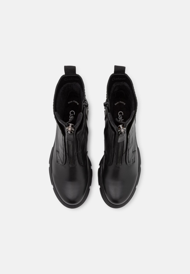 Altsilberne Gabor-Plateaustiefeletten