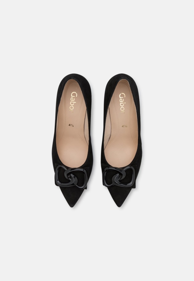 Schwarze Gabor Klassische Heels