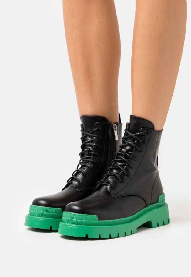 Damen Plateau Stiefeletten Schwarz Gabor