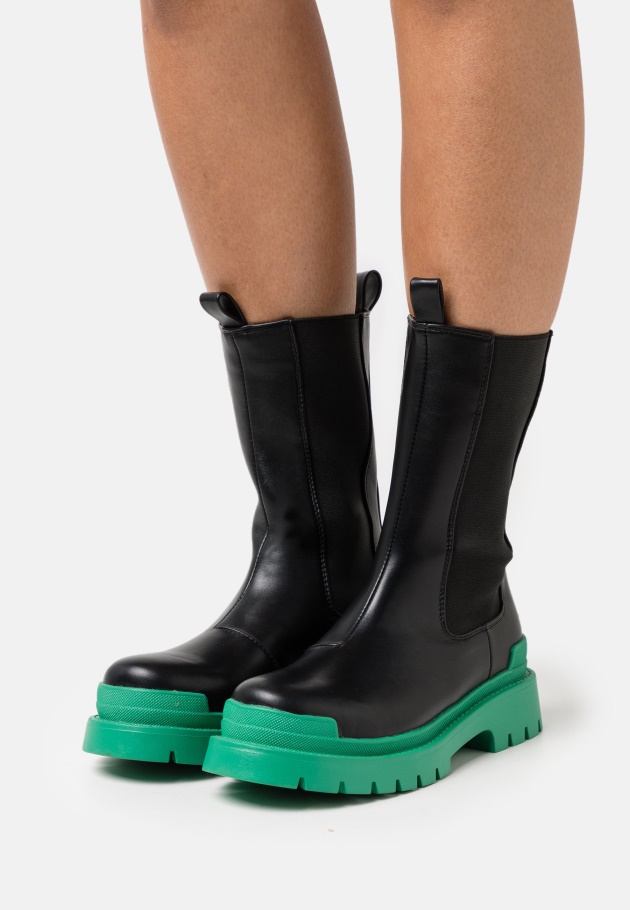 Damen Plateau Stiefeletten Schwarz Gabor