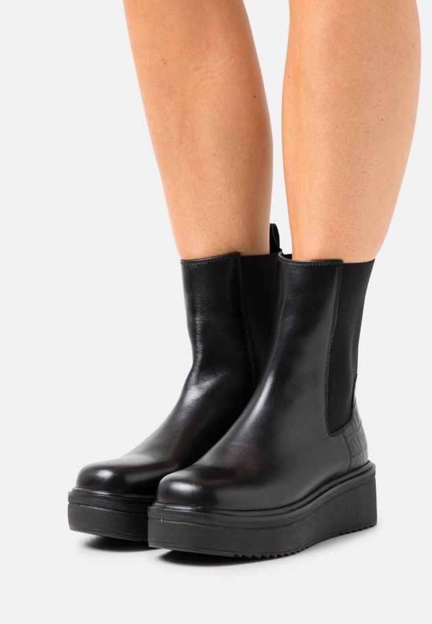 Plateau-Stiefeletten Aus Natürlichem Gabor