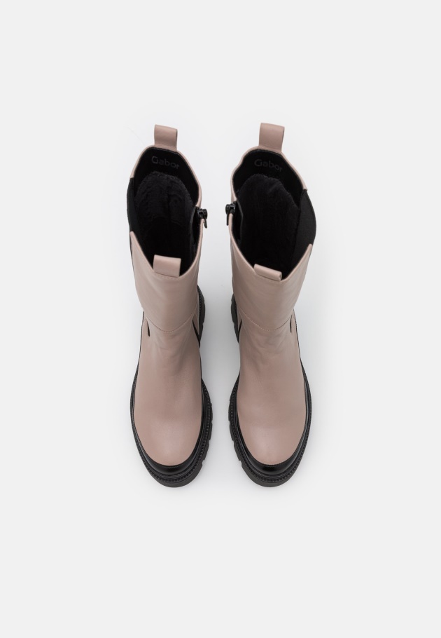 Plateaustiefel Karamell/Schwarz Gabor