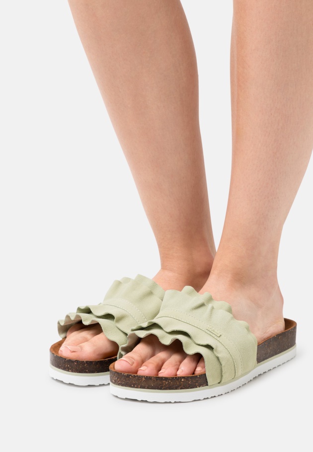 Weiße Gabor Sandalen Mit T-Steg