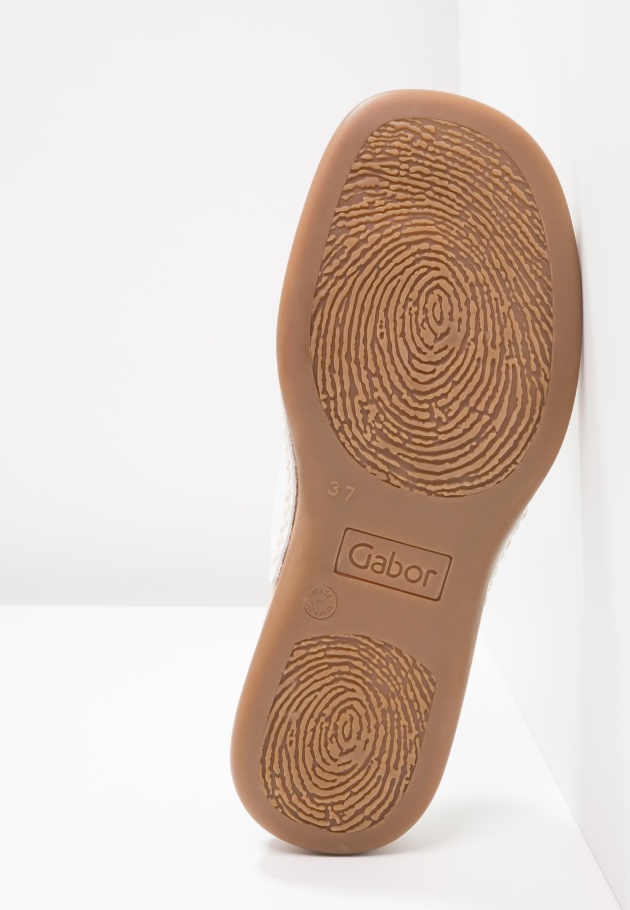 Weiße Gabor Sandalen Mit T-Steg