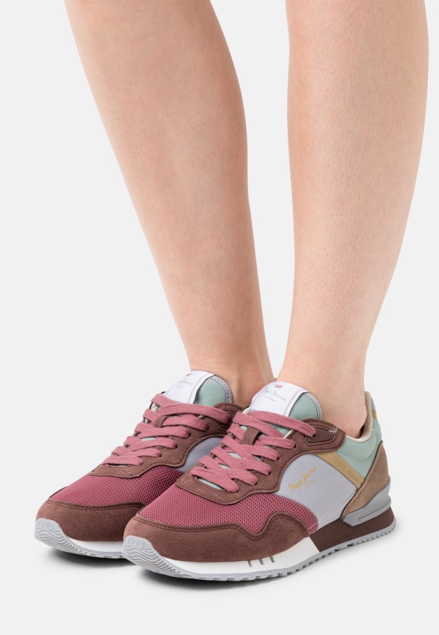 Gabor Blau/braun/weiße Turnschuhe