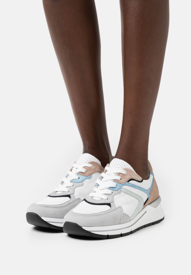 Gabor Blau/braun/weiße Turnschuhe