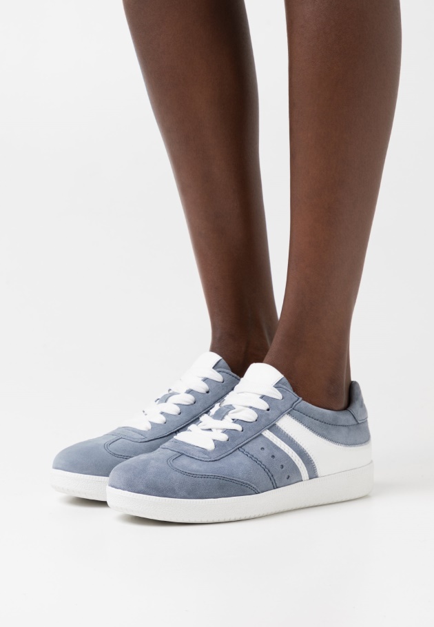 Gabor Blau/braun/weiße Turnschuhe