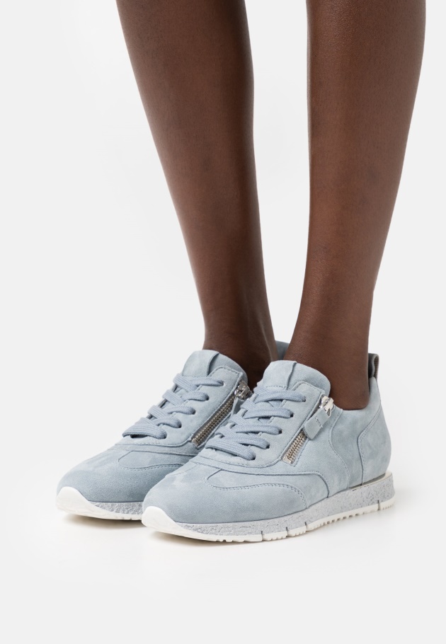 Gabor Blau/braun/weiße Turnschuhe