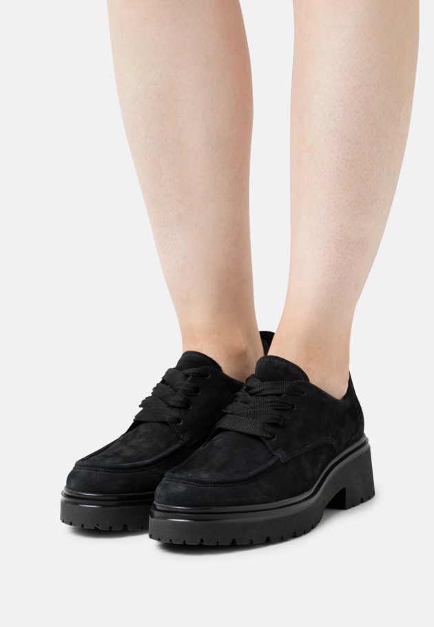 Schnürschuhe Schwarz Gabor
