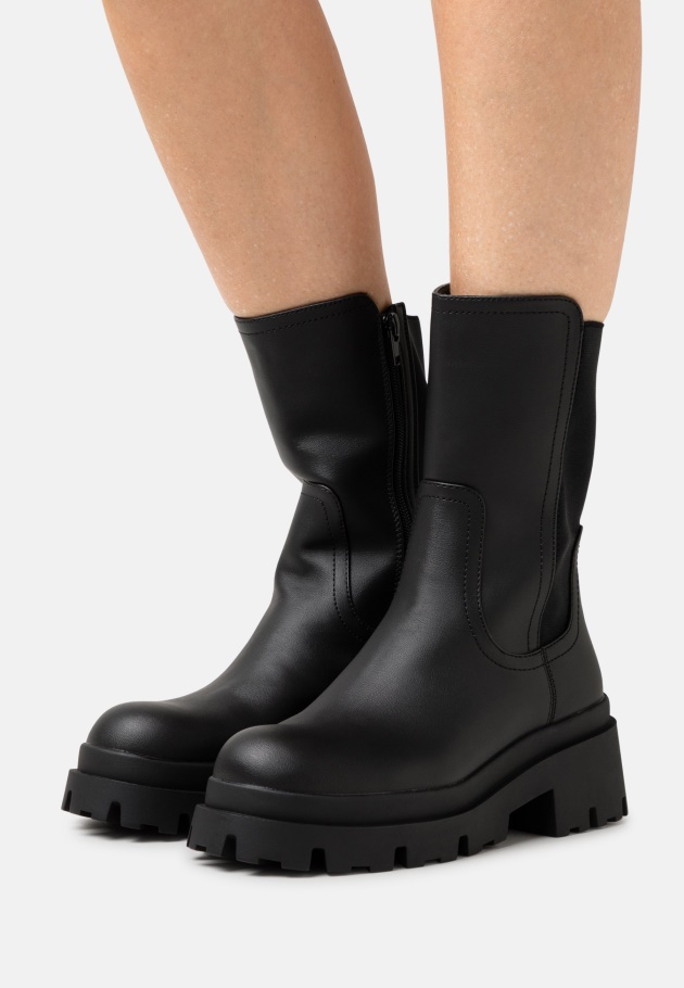 Plateaustiefel Schwarz/weiß Gabor