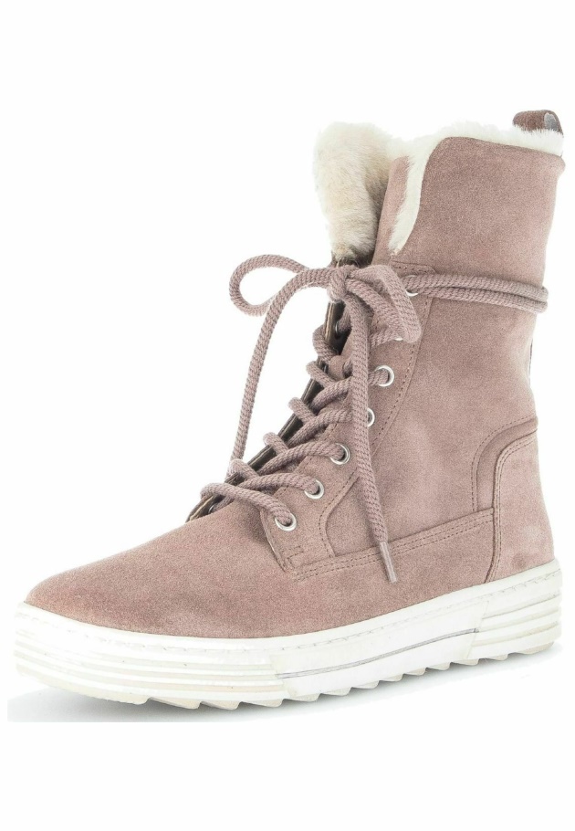 Schnürstiefelette Gabor Dunkelrosa