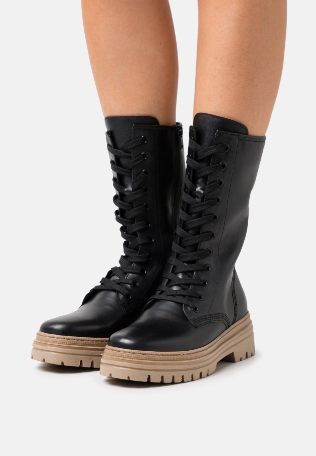 Dunkelblaue Schnürstiefeletten Gabor