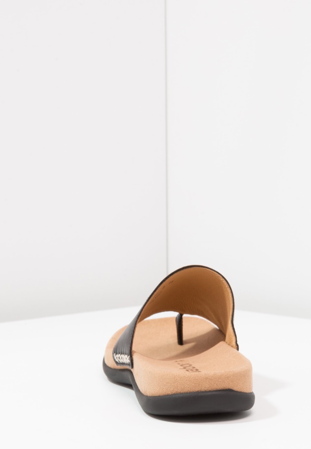 Schwarze T-bar Sandalen Gabor