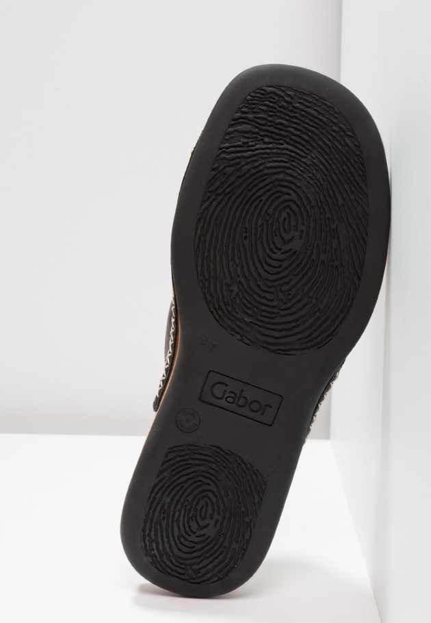 Schwarze T-bar Sandalen Gabor