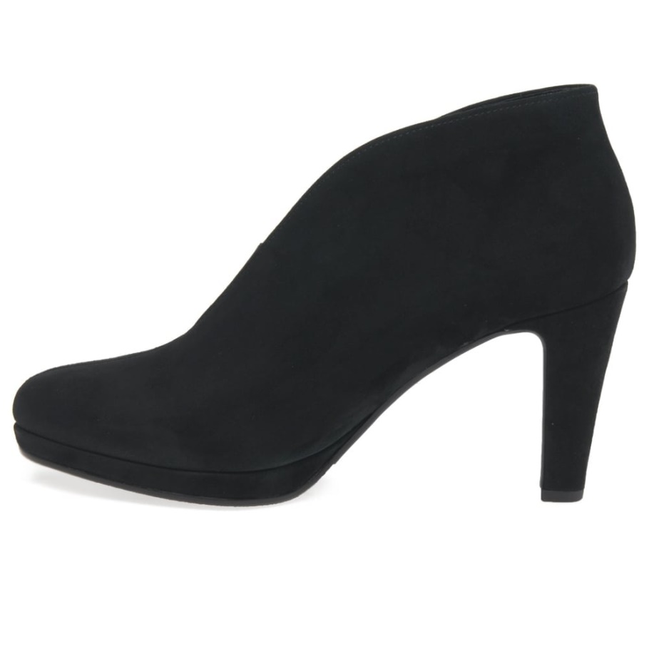 Amien Damen-Stiefeletten Zum Hineinschlüpfen, Schwarzes Wildleder, Gabor