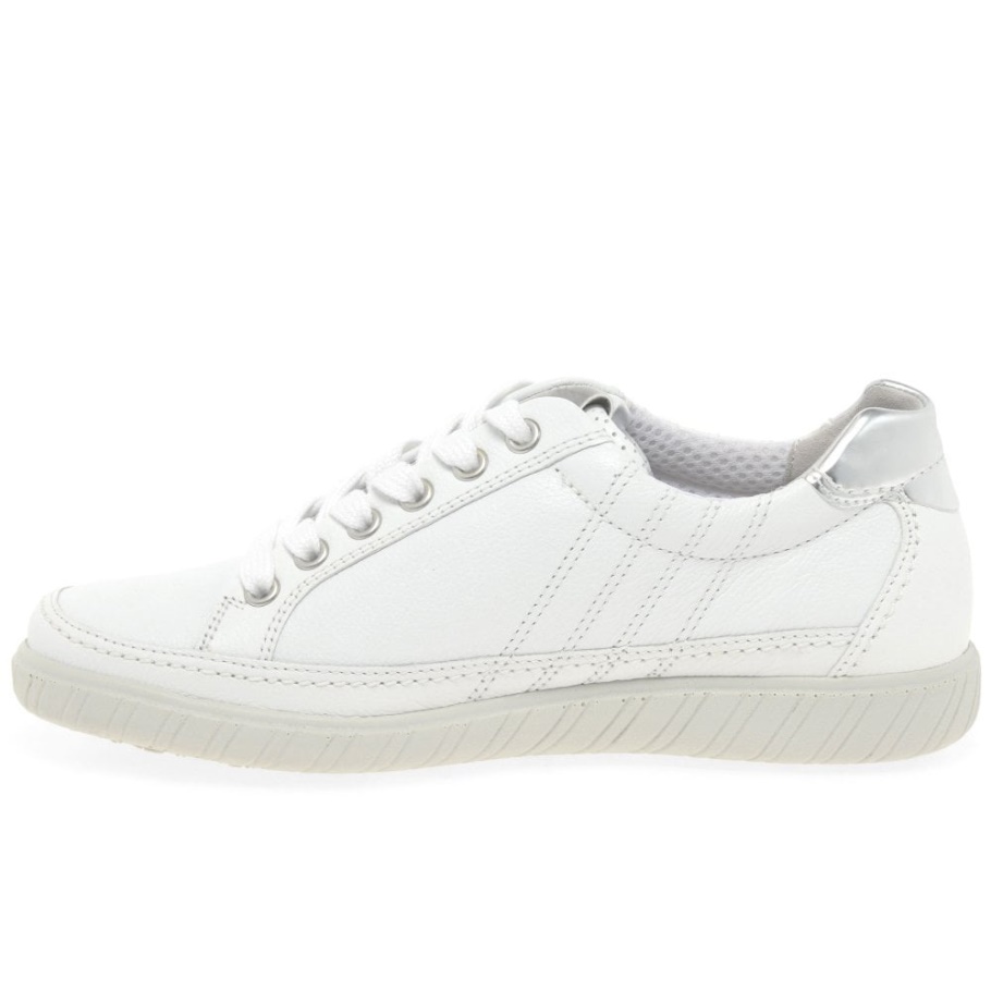 Amulet Wide Fit Damen Sneakers Gabor Weiß/Argento