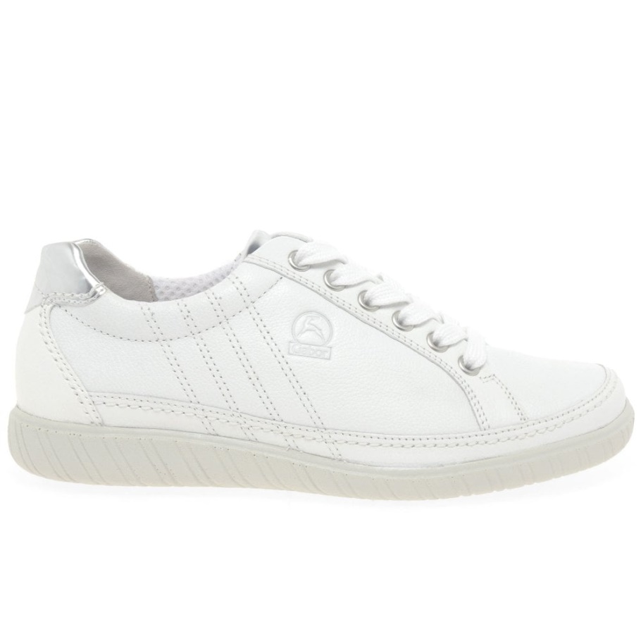 Amulet Wide Fit Damen Sneakers Gabor Weiß/Argento