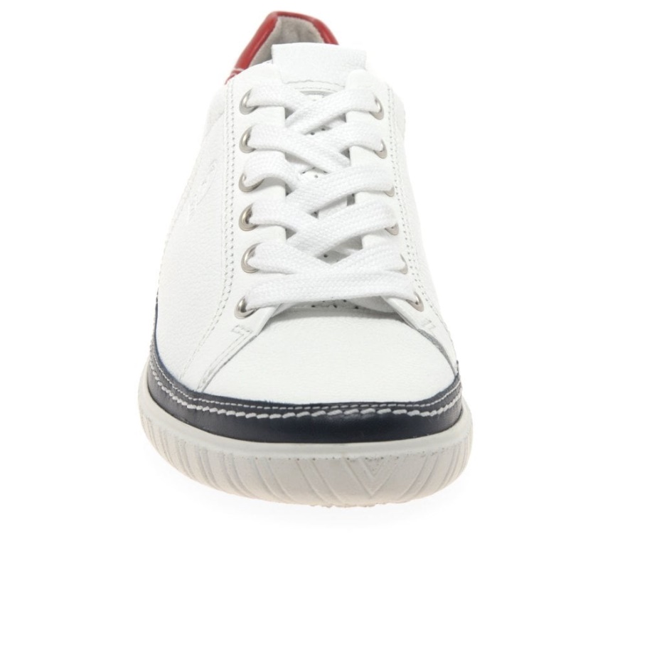 Amulet Wide Fit Damen Sneaker Weiß/Marine/Rot Gabor