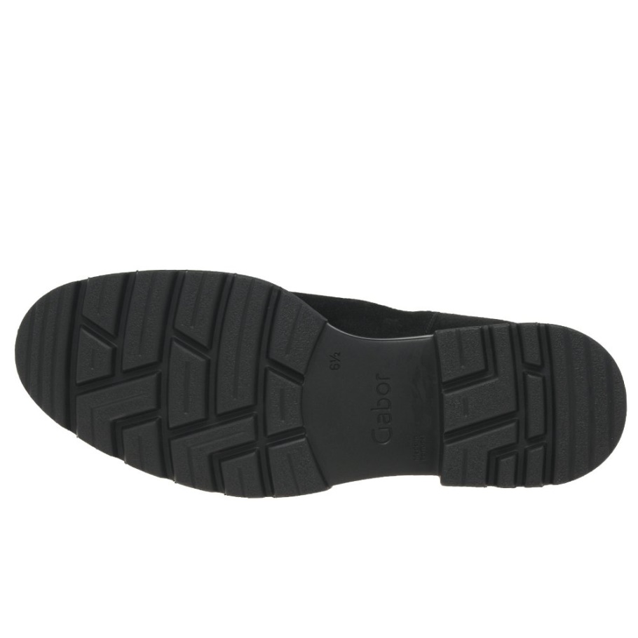 Babel Damen Chelsea Boots Schwarz Wildleder Gabor